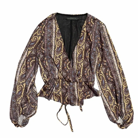 HOUSE OF HARLOW 1960 x REVOLVE Badia Top in Paisley Multi Size Medium - Picture 2 of 7